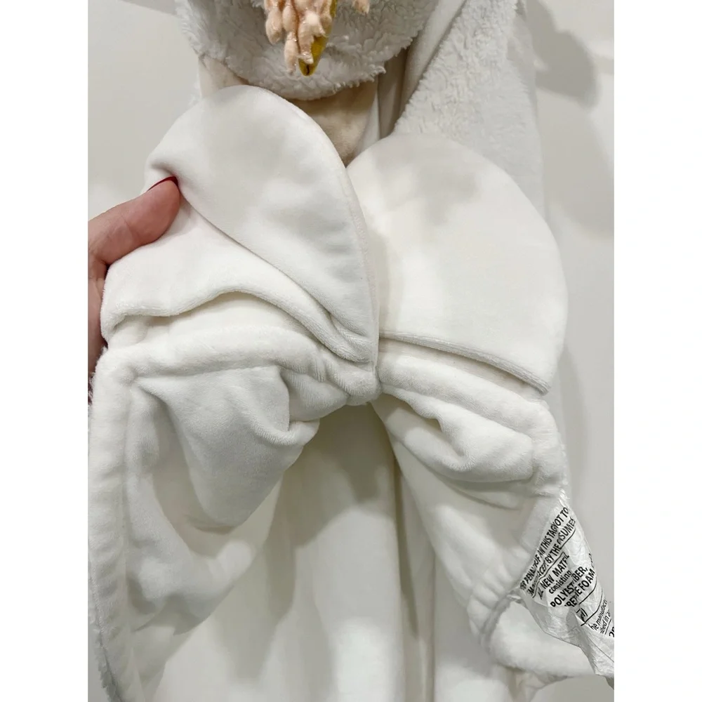 Pillowfort Unicorn Hooded Blanket White Plush Wearable Throw Kids 40x50